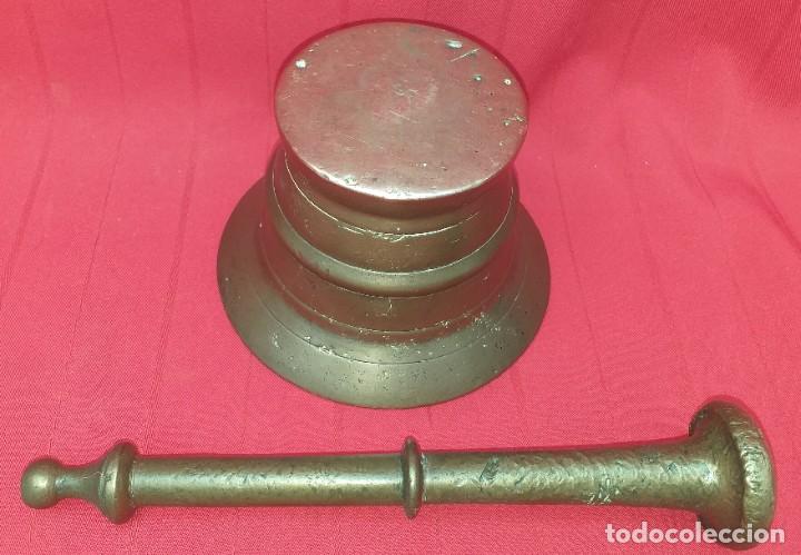 Antig&uuml;edades: MORTERO DE BRONCE SIGLO XIX - Foto 5