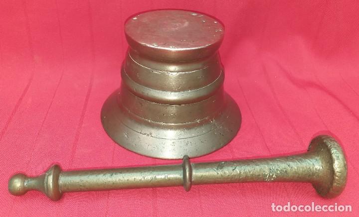 Antig&uuml;edades: MORTERO DE BRONCE SIGLO XIX - Foto 7