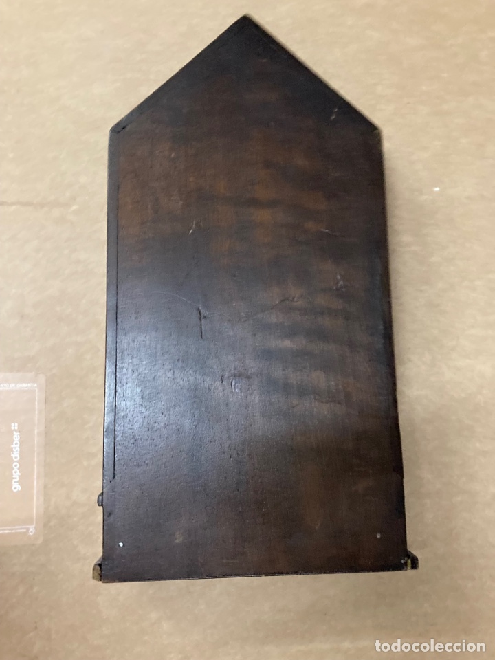 Antig&uuml;edades: Icono antiguo tr&iacute;ptico madera y bronce - Foto 7