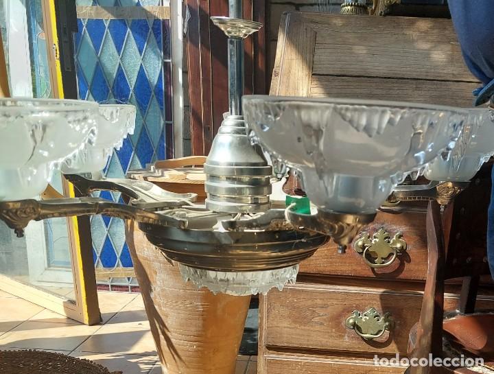Antig&uuml;edades: L&aacute;mpara de colgar art deco - Foto 2