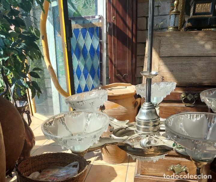 Antig&uuml;edades: L&aacute;mpara de colgar art deco - Foto 3