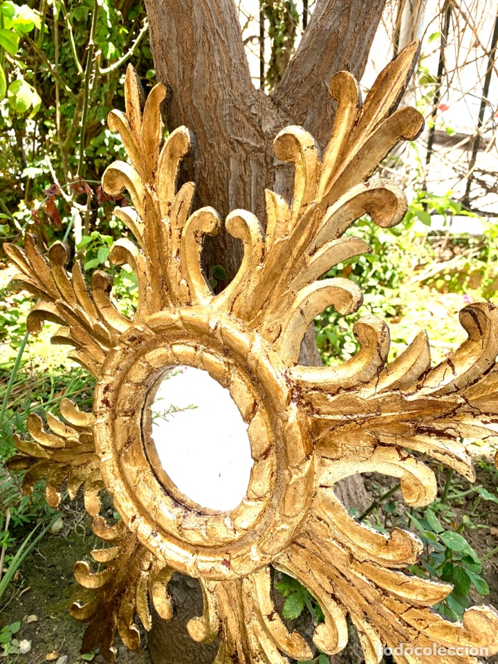 Antig&uuml;edades: ESPEJO SOL MADERA - Foto 9