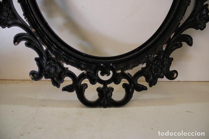 Antig&uuml;edades: marco ovalado negro - Foto 4