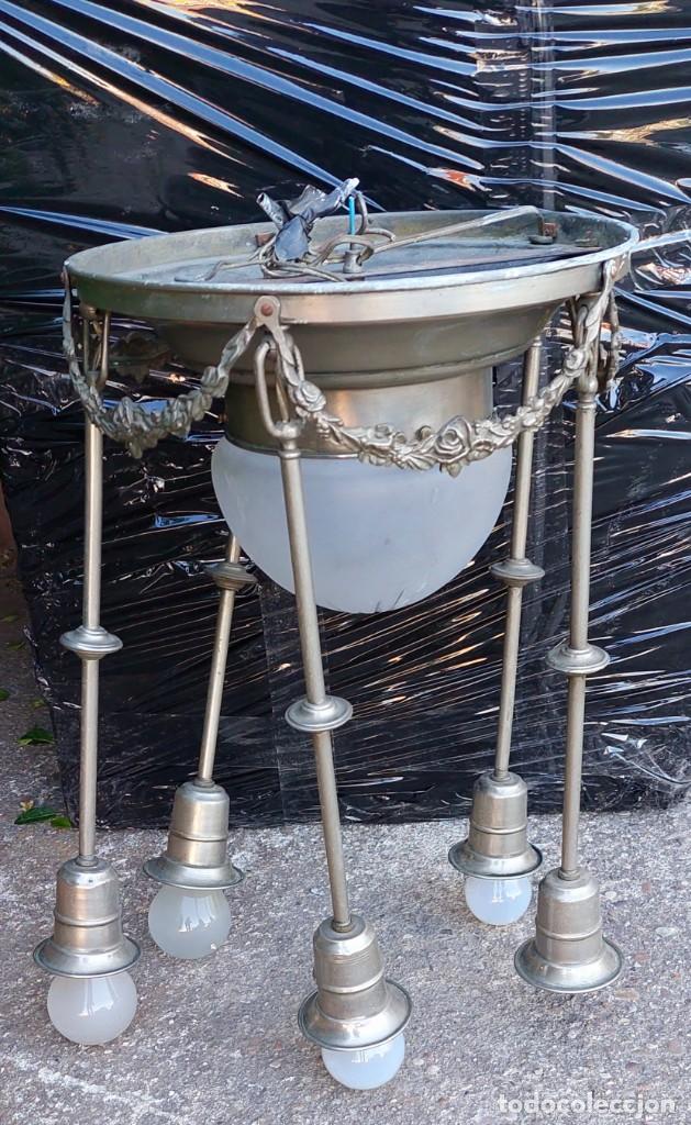 Antig&uuml;edades: L&aacute;mpara de colgar modernista - Foto 1