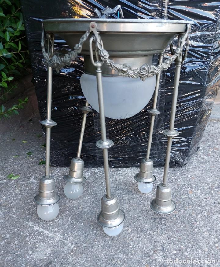 Antig&uuml;edades: L&aacute;mpara de colgar modernista - Foto 2