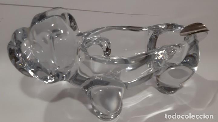 Antig&uuml;edades: PERRO EN CRISTAL Y PLATA CENICERO - Foto 1