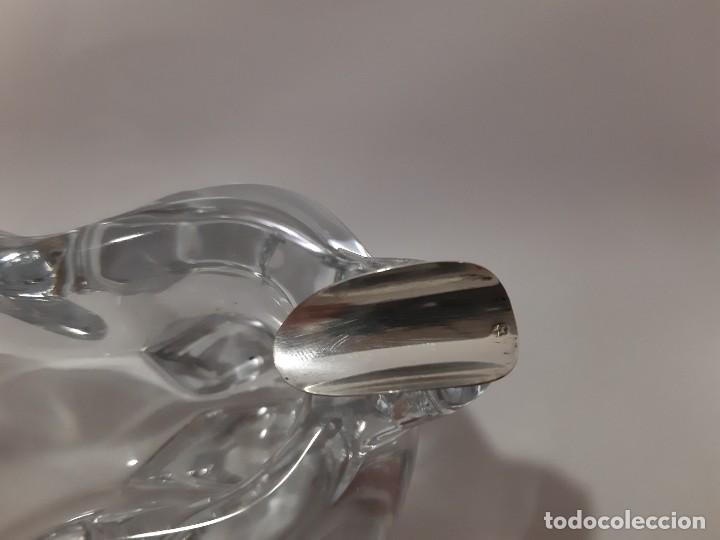 Antig&uuml;edades: PERRO EN CRISTAL Y PLATA CENICERO - Foto 2