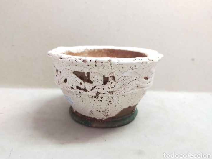 Antig&uuml;edades: MORTERO O ALMIREZ DE CERAMICA ESMALTADA EN BLANCO - Foto 3