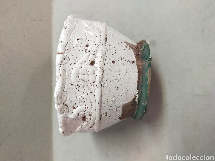 Antig&uuml;edades: MORTERO O ALMIREZ DE CERAMICA ESMALTADA EN BLANCO - Foto 6