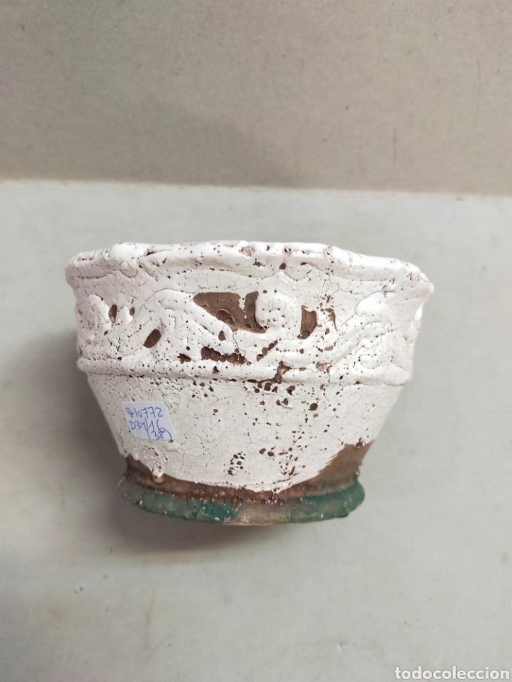 Antig&uuml;edades: MORTERO O ALMIREZ DE CERAMICA ESMALTADA EN BLANCO - Foto 7