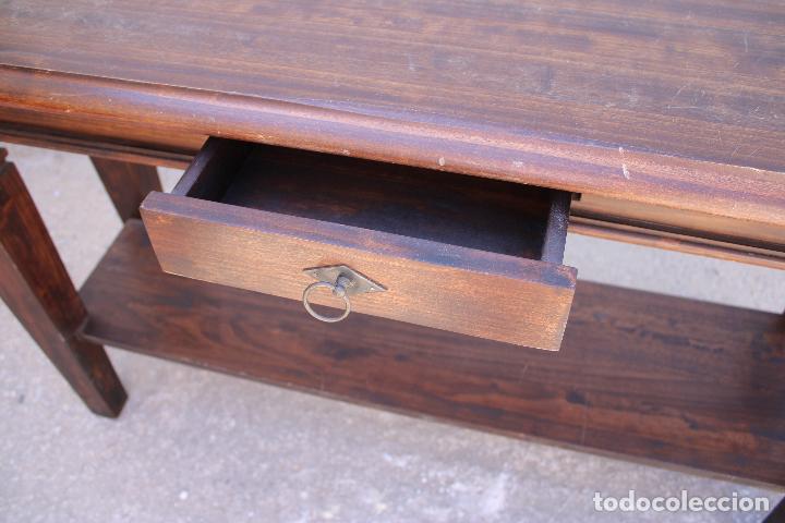 mesa de madera recibidor, blanca con 2 cajones - Compra venta en  todocoleccion