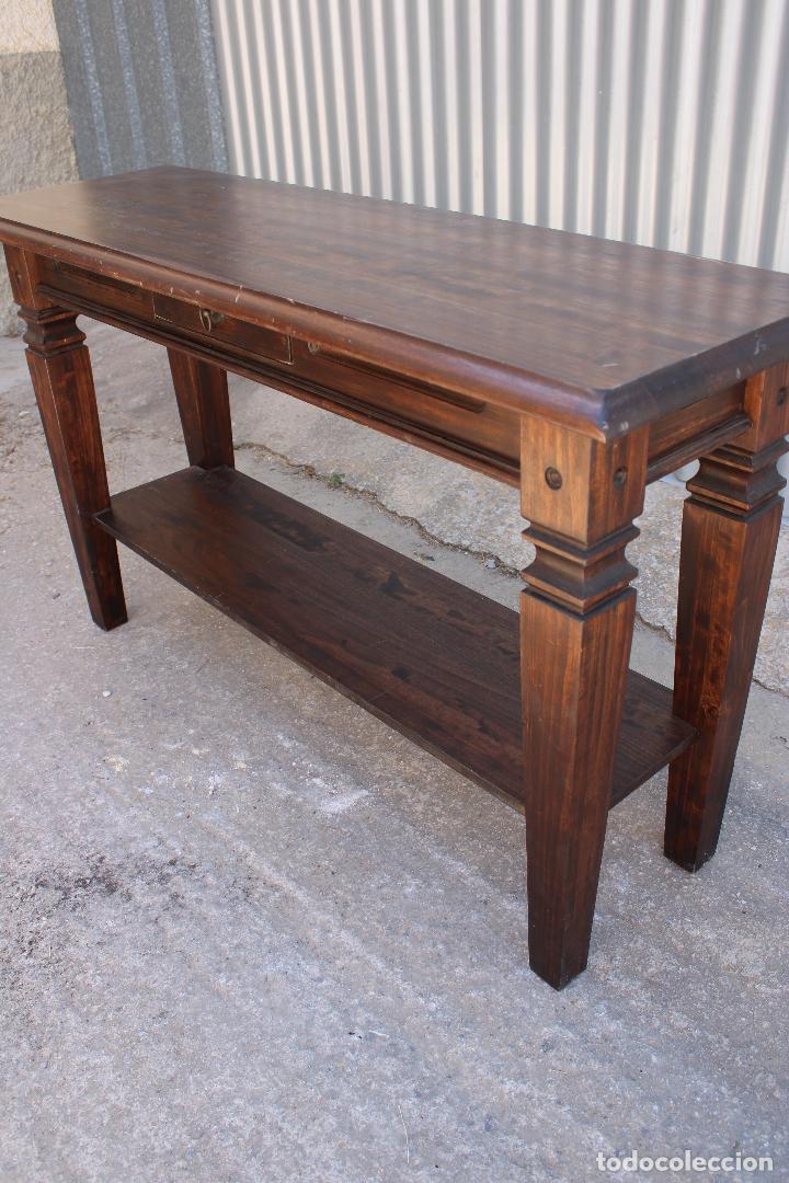 Antig&uuml;edades: consola mesa recibidor de madera - Foto 3