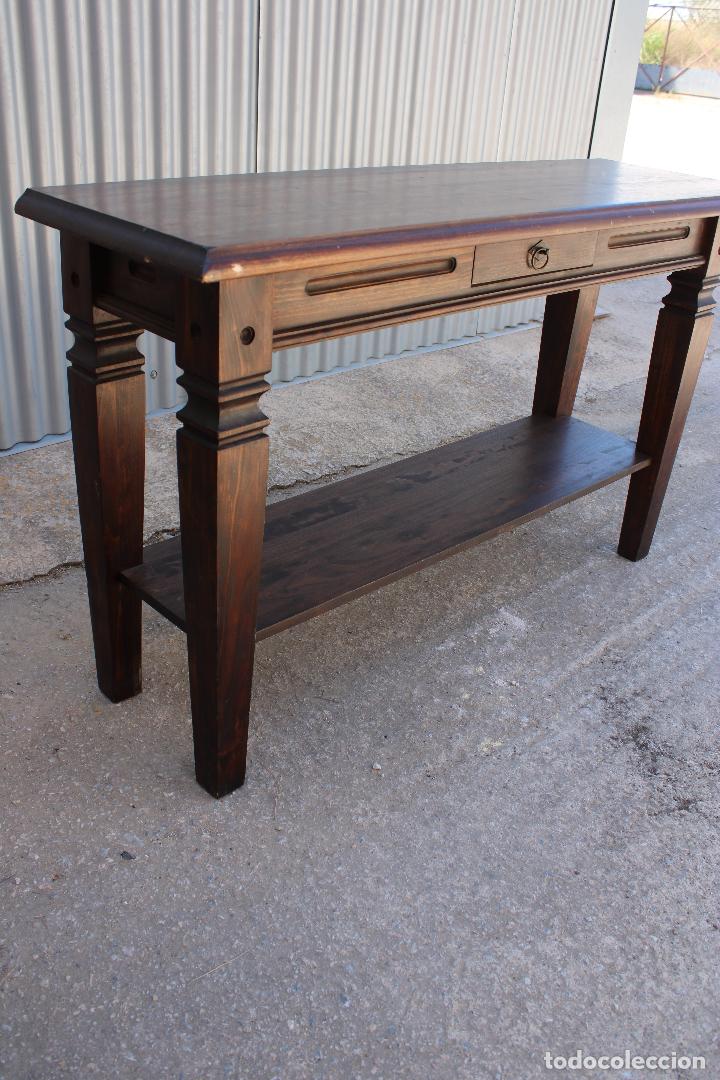 Antig&uuml;edades: consola mesa recibidor de madera - Foto 4