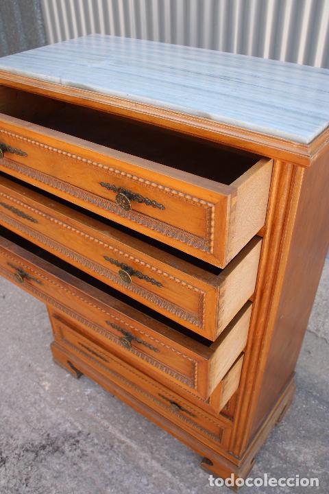 Antig&uuml;edades: comoda de madera y marmol - Foto 4