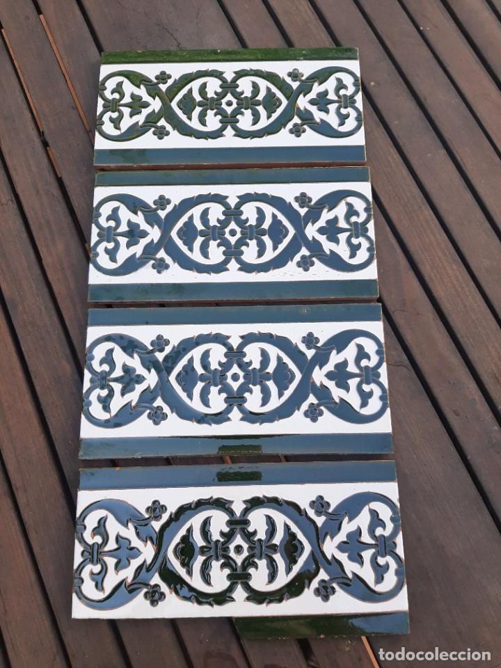 cuatro azulejos cerámica enmarcados - 24.5 cms - Compra venta en  todocoleccion