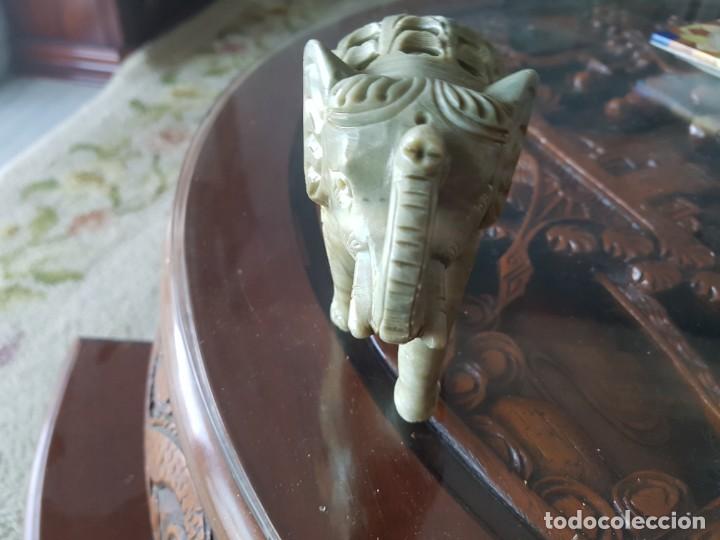 Antig&uuml;edades: Dos elefantes tallados en jade - Foto 1