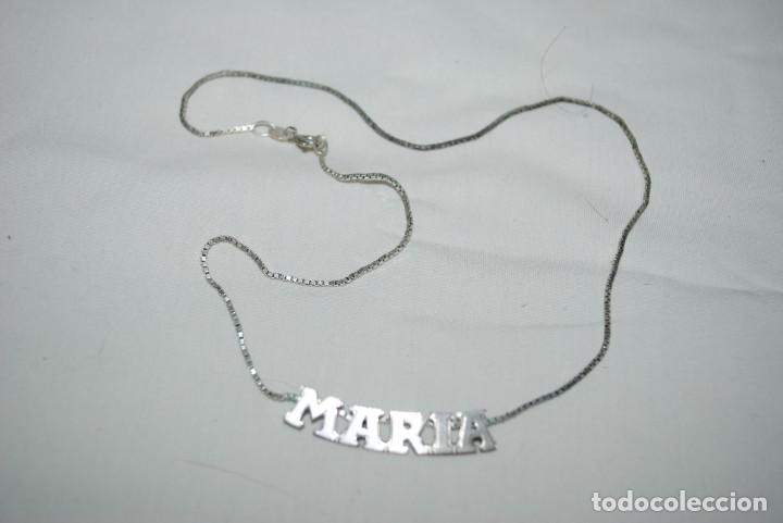 Antig&uuml;edades: CADENA DE PLATA , CON EL NOMBRE DE , MARIA. - Foto 1
