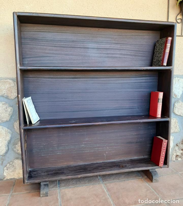 antiguo mueble madera libreria para libros pequ - Compra venta en  todocoleccion