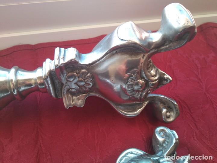 Antig&uuml;edades: Candelabro de esta&ntilde;o portugu&eacute;s - Foto 3