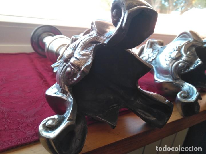 Antig&uuml;edades: Candelabro de esta&ntilde;o portugu&eacute;s - Foto 5