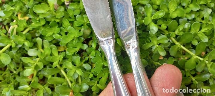 Antig&uuml;edades: 2 ANTIGUOS CUCHILLOS CON MANGO DE PLATA. - Foto 4
