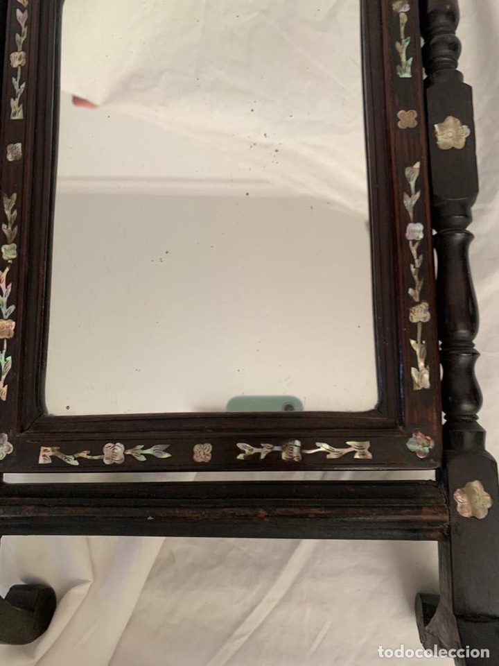 Antig&uuml;edades: ESPEJO DE TOCADOR CON INCRUSTACIONES - Foto 3