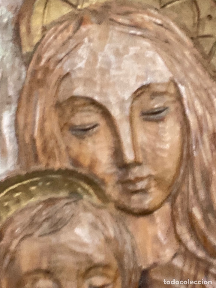 Antig&uuml;edades: Virgen de madera tallada a mano antigua - Foto 2