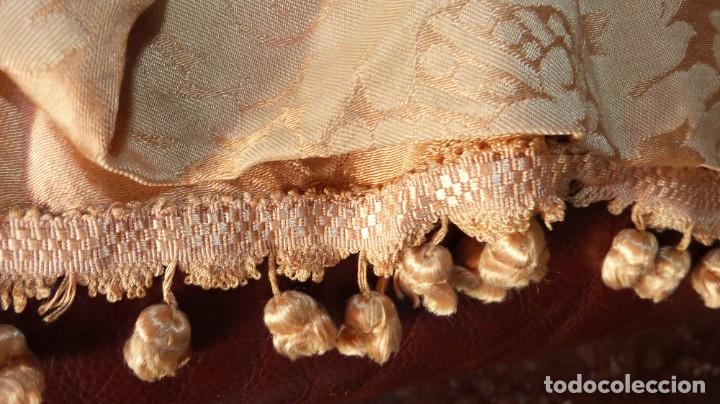 Antig&uuml;edades: CONSERVADA COLCHA RASO 240 CMS BEIGE - Foto 4