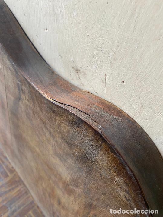 Antig&uuml;edades: Piecero de cama de madera antiguo - Foto 2