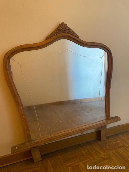 Antig&uuml;edades: Espejo de madera antiguo - Foto 1