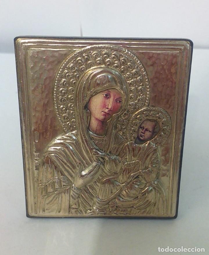 Antig&uuml;edades: Icono de plata con marca - Foto 1