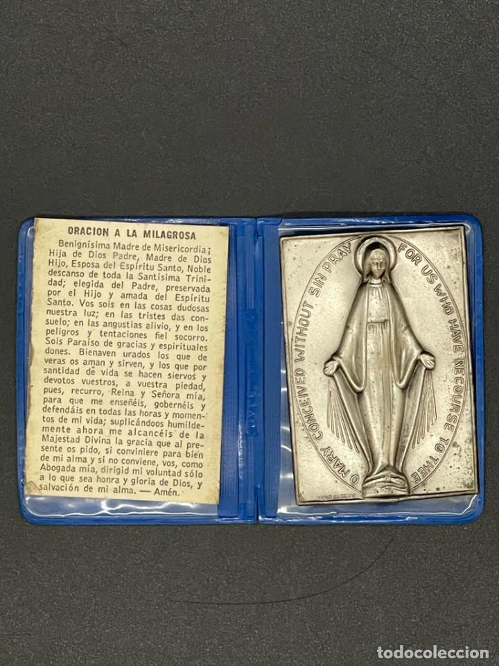Antig&uuml;edades: CHAPA DE LA VIRGEN LA MILAGROSA EN INGL&Eacute;S - Foto 4