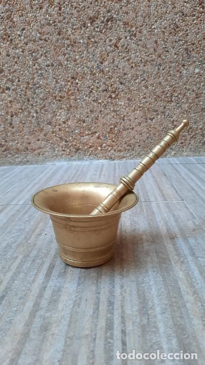 Antig&uuml;edades: Antiguo Almirez Mortero de Bronce - Foto 10