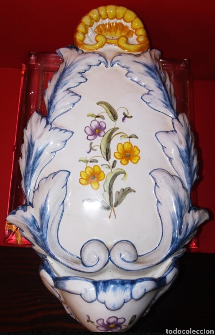 Antig&uuml;edades: BENDITERA - CERAMICA DE ALCORA - - Foto 6