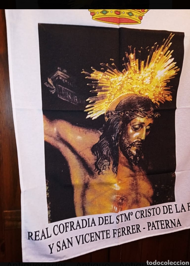 Antig&uuml;edades: MANTO CRISTO DE LA FE - 91 X 73 cm - Foto 3