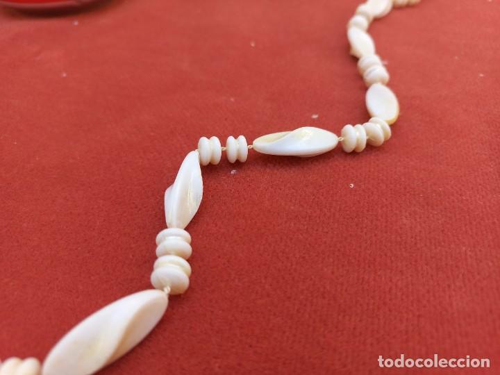 Antig&uuml;edades: collar baquelita blanca - Foto 4