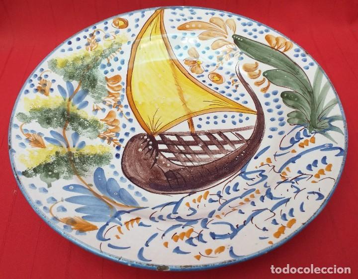 Antig&uuml;edades: GRAN PLATO DE CER&Aacute;MICA 34 CM - Foto 1