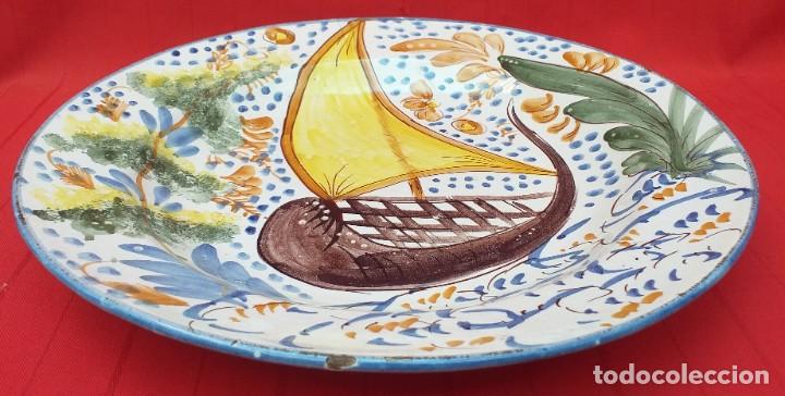 Antig&uuml;edades: GRAN PLATO DE CER&Aacute;MICA 34 CM - Foto 2