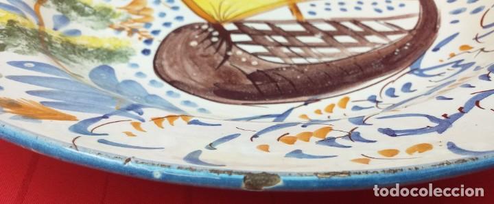 Antig&uuml;edades: GRAN PLATO DE CER&Aacute;MICA 34 CM - Foto 3