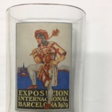 Antigüedades: VASO CONMEMORATIVO EXPOSICION BARCELONA 1929. Lote 350184634