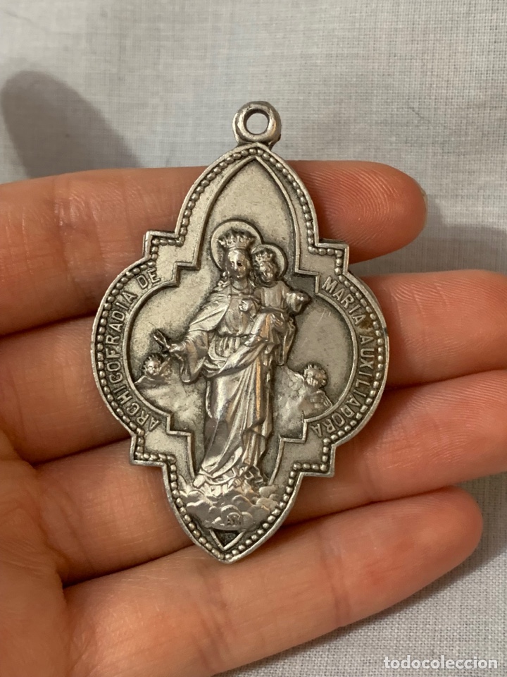 Antiques: ANTIGUA MEDALLA ARCHICOFRADIA MARIA AUXILIADORA
