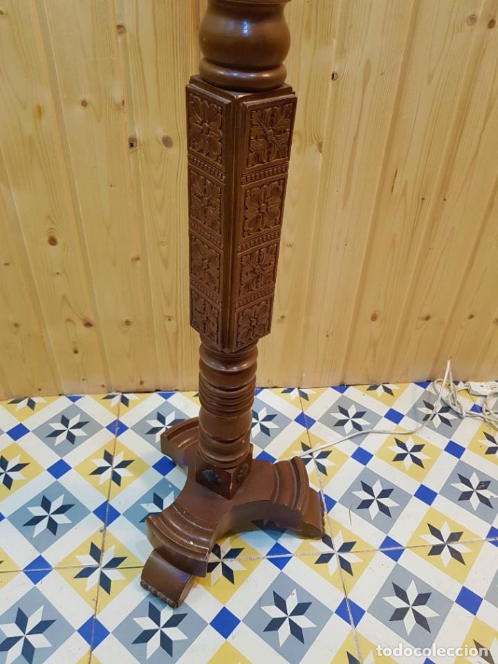 Antig&uuml;edades: LAMPARA DE PIE MADERA - Foto 2