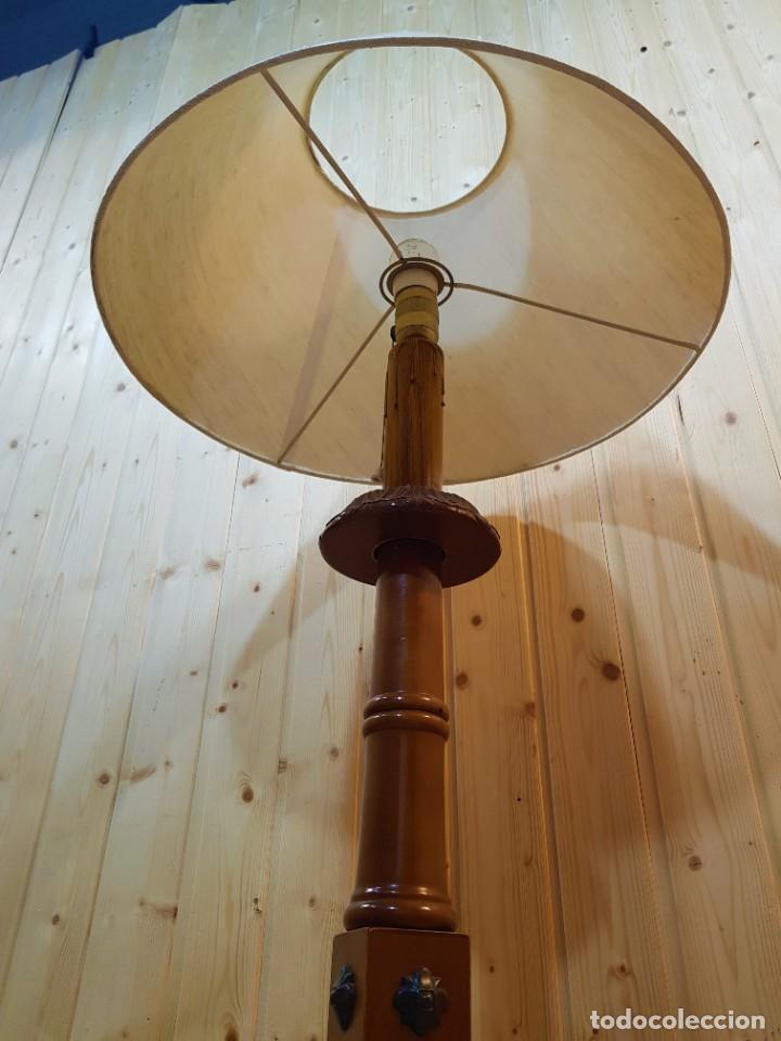 Antig&uuml;edades: LAMPARA DE PIE MADERA - Foto 5