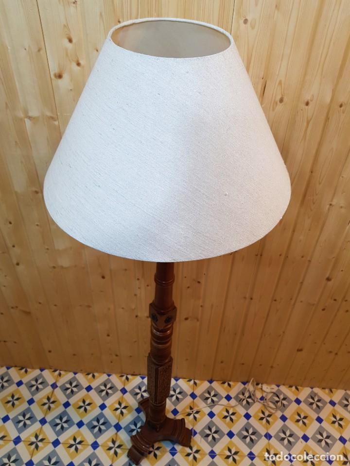 Antig&uuml;edades: LAMPARA DE PIE MADERA - Foto 6
