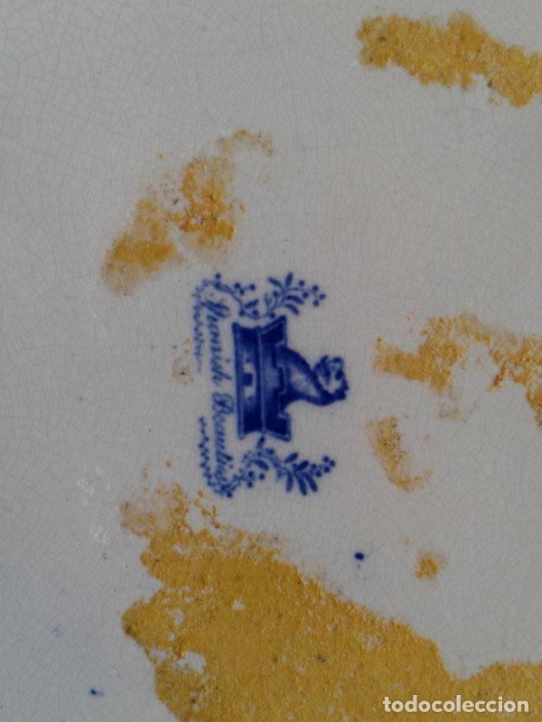Antig&uuml;edades: Plato azul antiguo stoneware - Foto 4