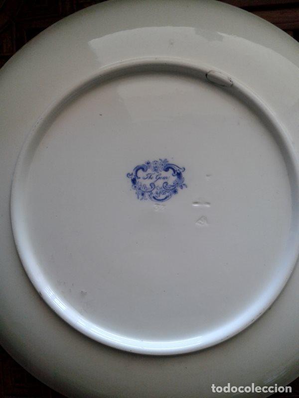 Antig&uuml;edades: Plato azul antiguo stoneware - Foto 2