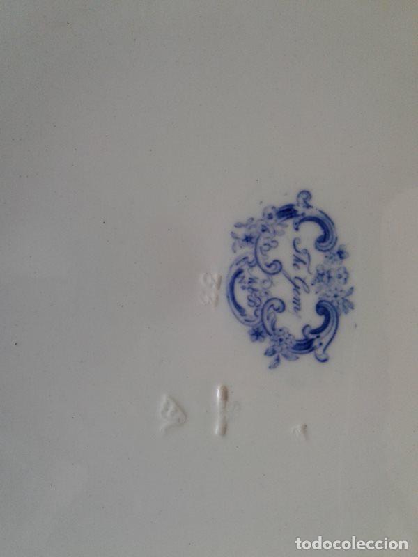 Antig&uuml;edades: Plato azul antiguo stoneware - Foto 3