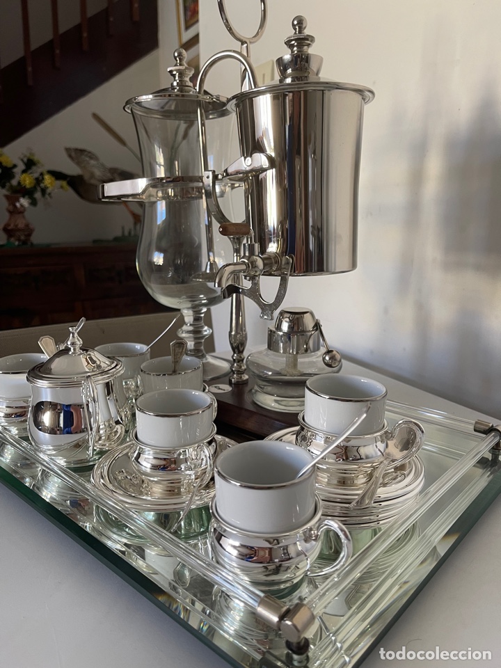 Antig&uuml;edades: Conjunto de caf&eacute; con Cafetera a Sif&oacute;n Royal Paris - Foto 4