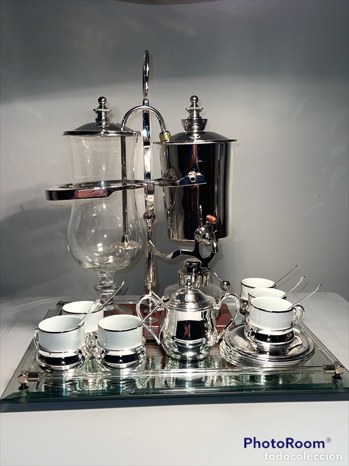 Antig&uuml;edades: Conjunto de caf&eacute; con Cafetera a Sif&oacute;n Royal Paris - Foto 6