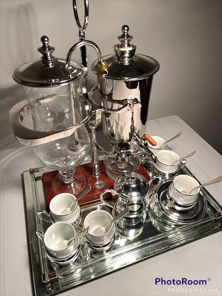 Antig&uuml;edades: Conjunto de caf&eacute; con Cafetera a Sif&oacute;n Royal Paris - Foto 7